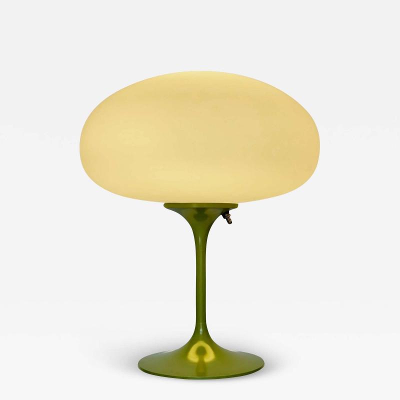  Design Line Tall Stemlite Table Lamp by Designline in Avocado Green with White Frosted Shade