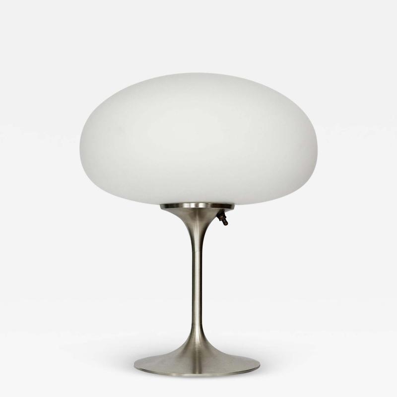  Design Line Tall Stemlite Table Lamp by Designline in Chrome with White Frosted Shade