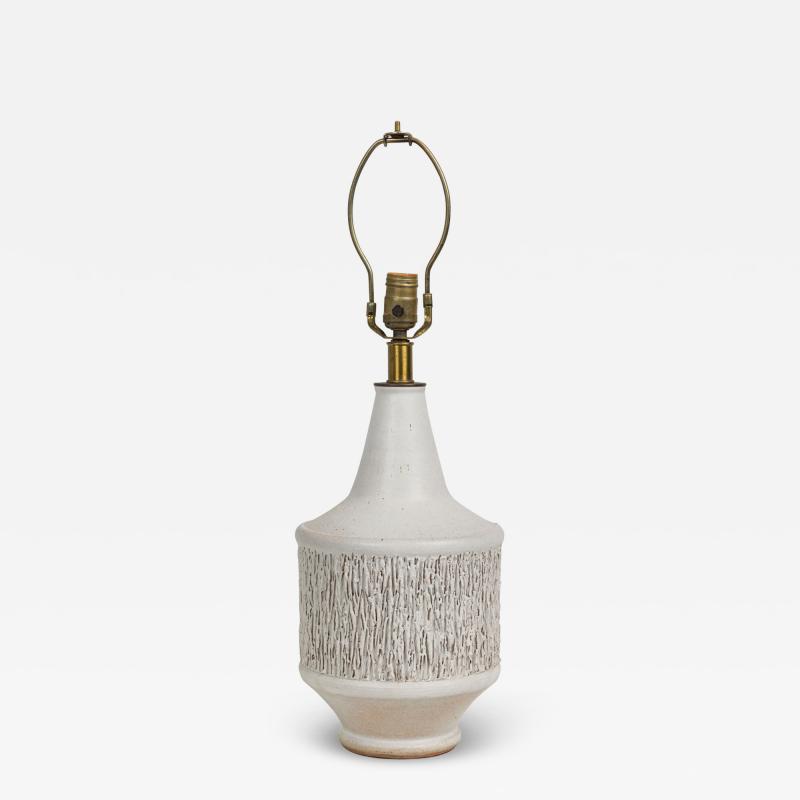  Design Technics Design Technics Ceramic Heavy Texture White Glazed Table Lamp