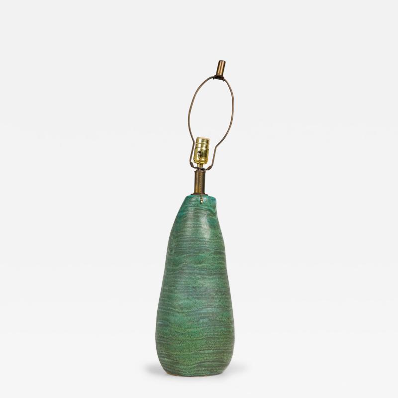  Design Technics Design Technics Mid Century American Ceramic Seafoam Green Glazed Table Lamp
