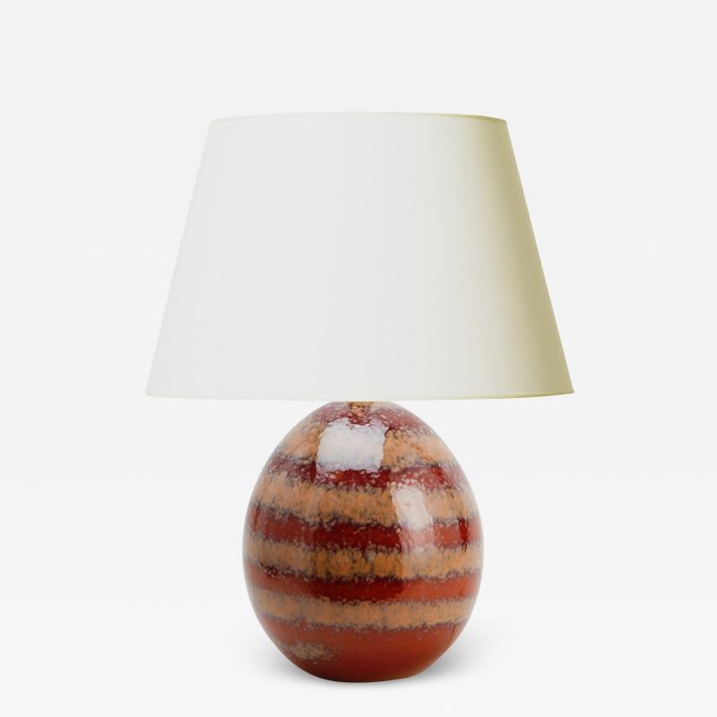  Designhuset Table Lamp in Burnt Sienna Persian Orange Glazes by DesignHuset