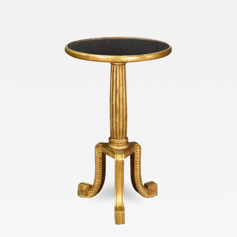  Dessin Fournir Companies 18th C Style Quatrain for Dessin Fournir Regency Giltwood Pedestal Side Table