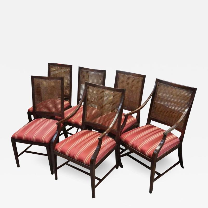  Dessin Fournir Companies Dessin Fournir Mahogany Cane Back Dining Chairs Set of 6