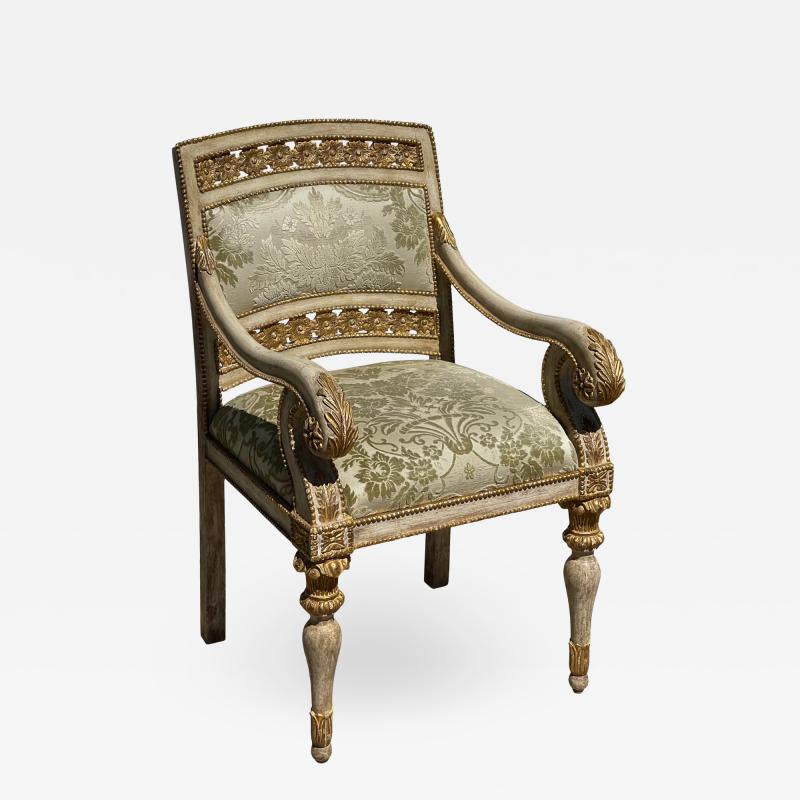  Dessin Fournir Companies Quatrain Piedmontese Style Pierced Carved Armchair