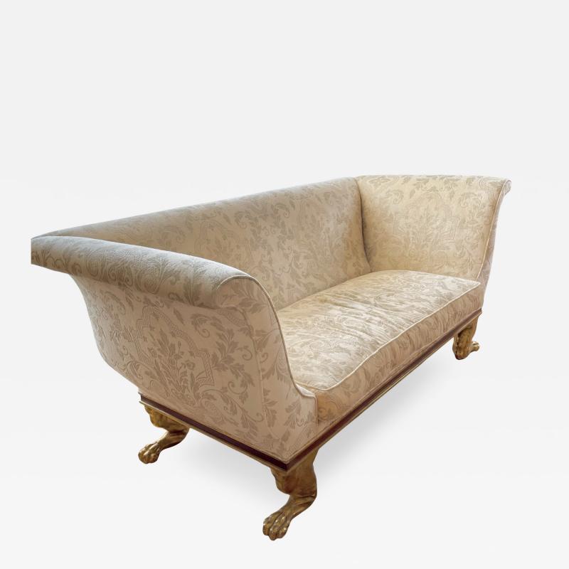  Dessin Fournir Companies Quatrain Regency Style Giltwood Mahogany Sofa Dessin Fournir