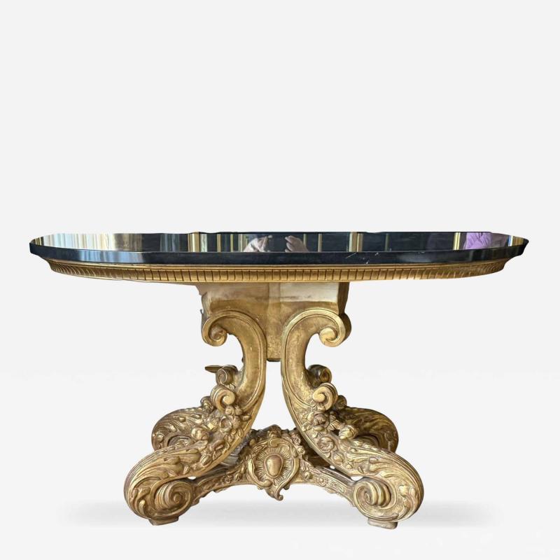  Dessin Fournir Companies Quatrain for Dessin Fournir Giltwood Marble Top Console Table 1 of 2