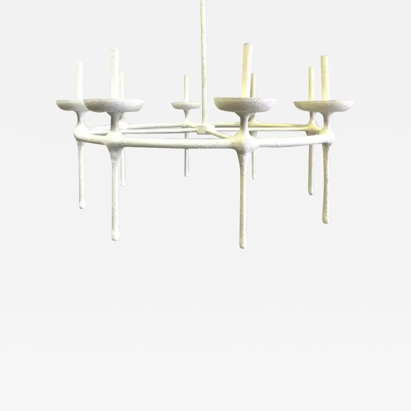 Diego Giacometti French Modern Neoclassical Plaster Chandelier in the Style of Diego Giacometti