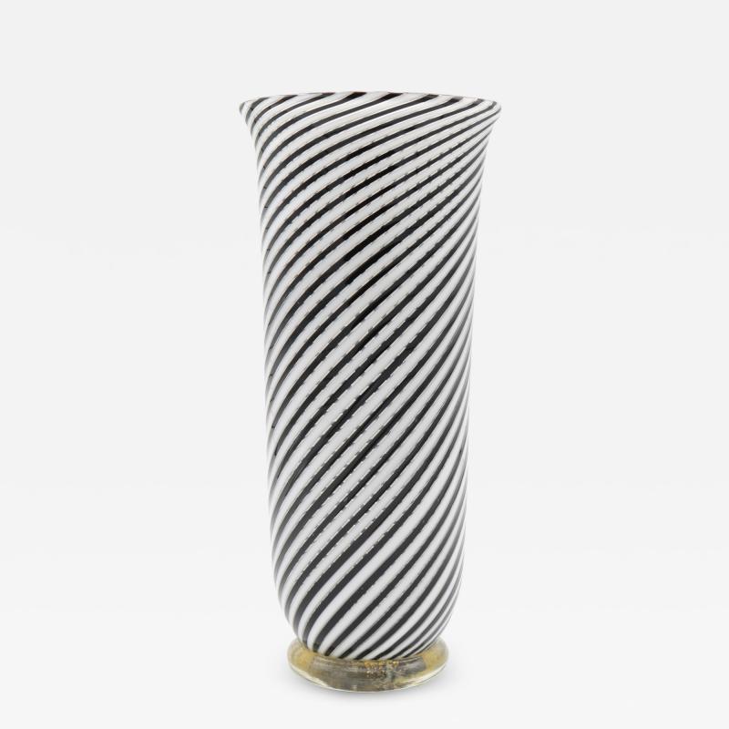  Dino Martens Mezza Filigrana Murano Glass Vase by Dino Martens