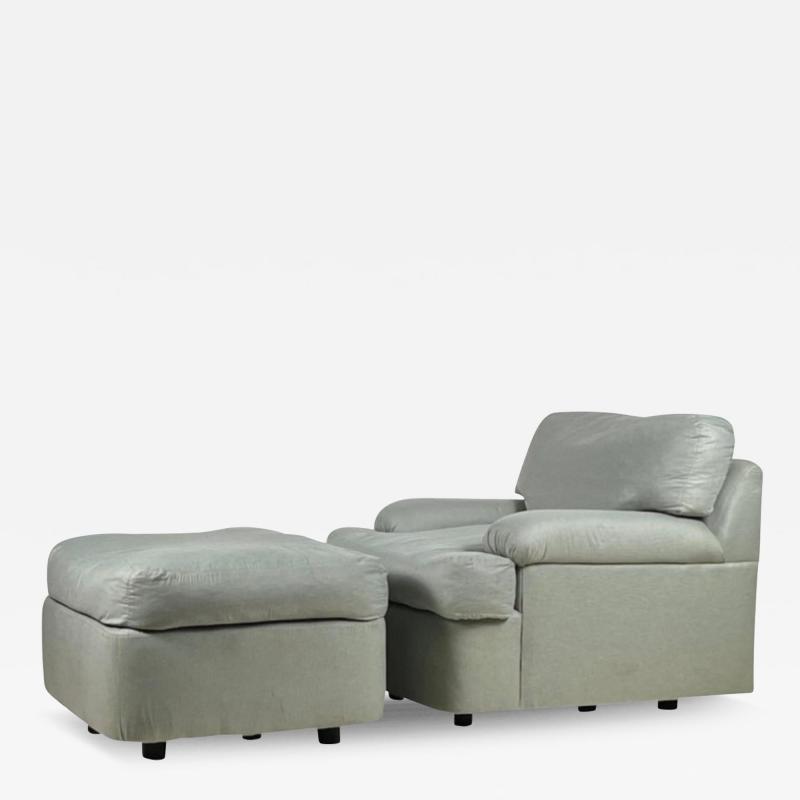  Directional Comfortable Lounge Chair and Ottoman by Milo Baughman for Directional