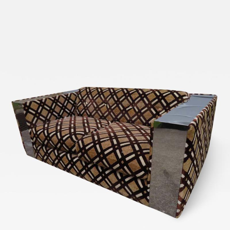  Directional Stunning Paul Evans Chrome Loveseat Sofa Directional Mid Century Modern