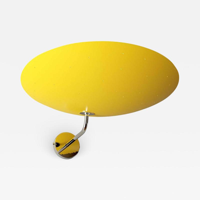  Disderot Pierre Disderot Model 2059 Large Perforated Wall Lamp in Yellow Chrome