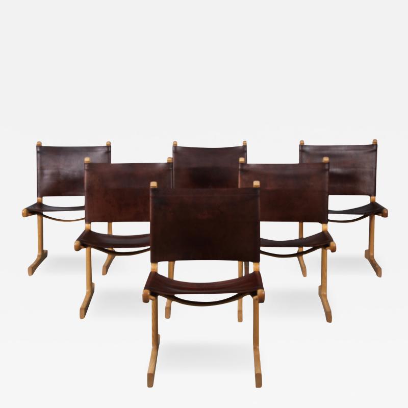  Ditte Adrian Heath Set Ditte Adrian Heath leather dining chairs Denmark