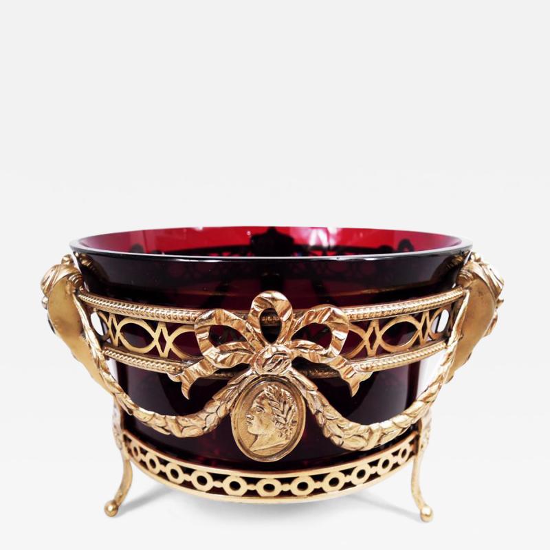  Dobson Sons English Victorian Neoclassical Gilt Sterling Silver Cachepot 1899