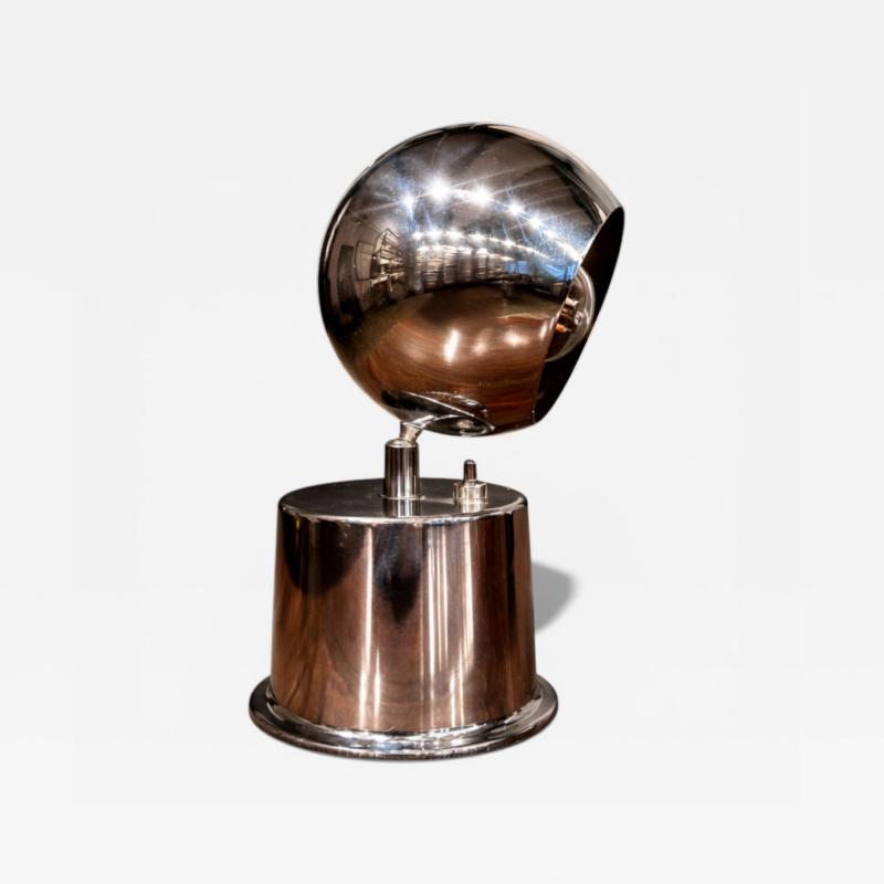  Dominici Rewired Brazilian Modern Chrome Table Lamp by Dominici 1950s
