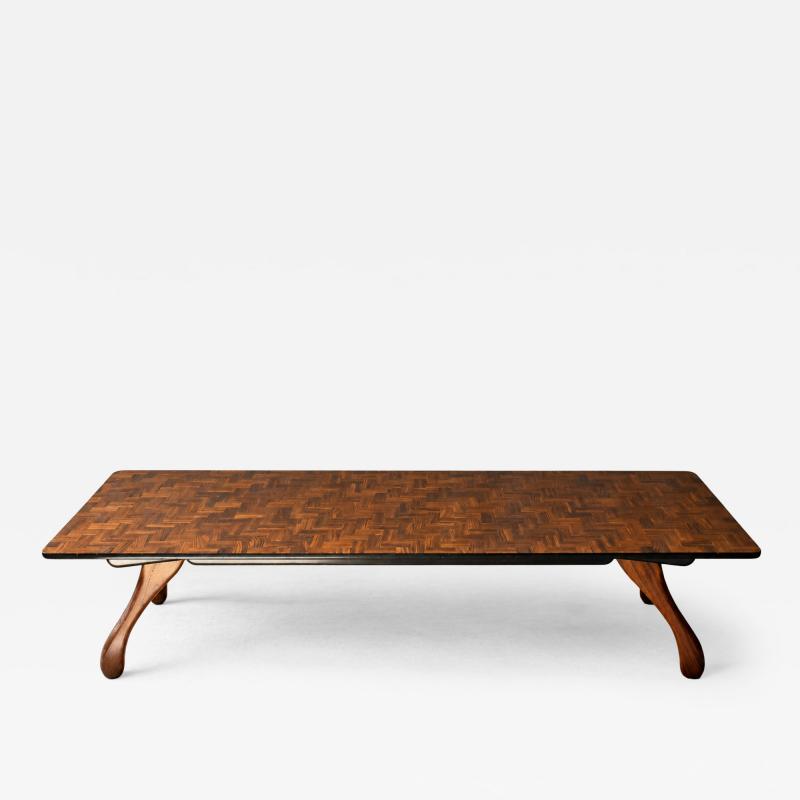  Don S Shoemaker Don S Shoemaker Cocobolo Parquet Coffee Table for Se al S A Mexico 1960s