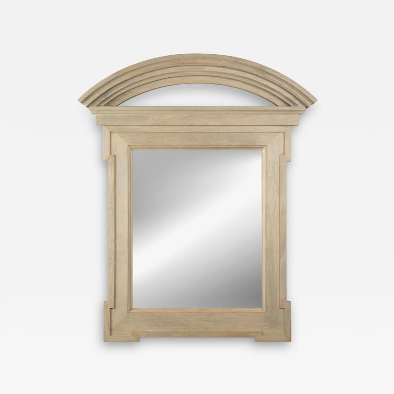  Donghia Arched Pediment Mirror in Natural Limed Wood by John Hutton for Donghia