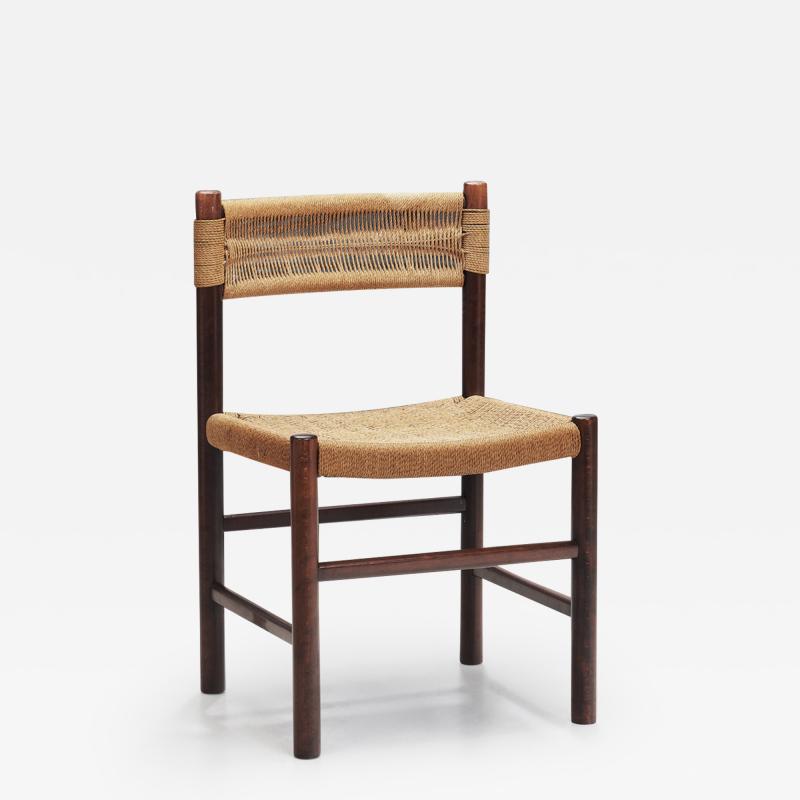 Dordogne style Chair with Woven Papercord Seat and Back Europe ca 1960s