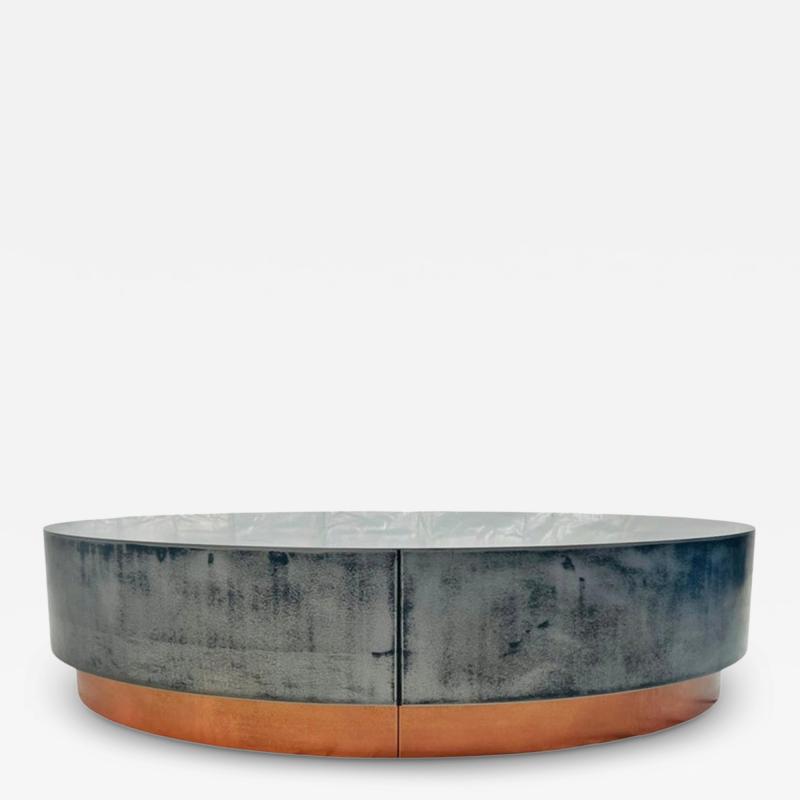  Draga Aurel Loren Coffee Table by Draga Aurel for Baxter Aged Nickel Copper Italy