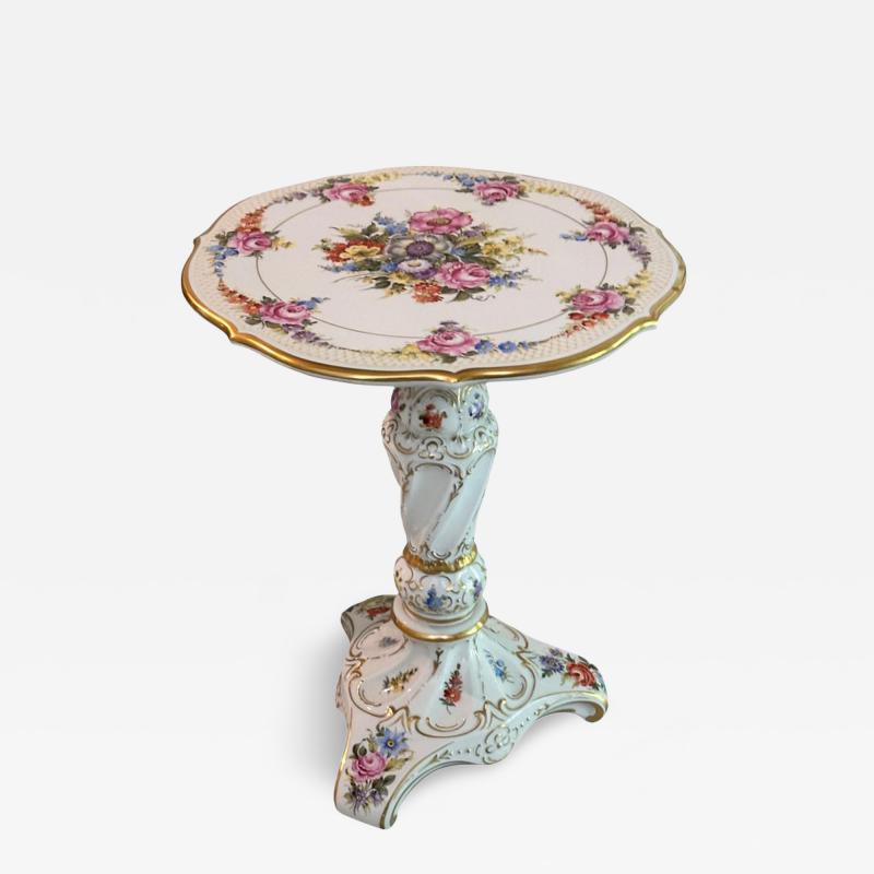  Dresden Porcelain Vintage Von Schierholz Porcelain Dresden Style Occasional Table