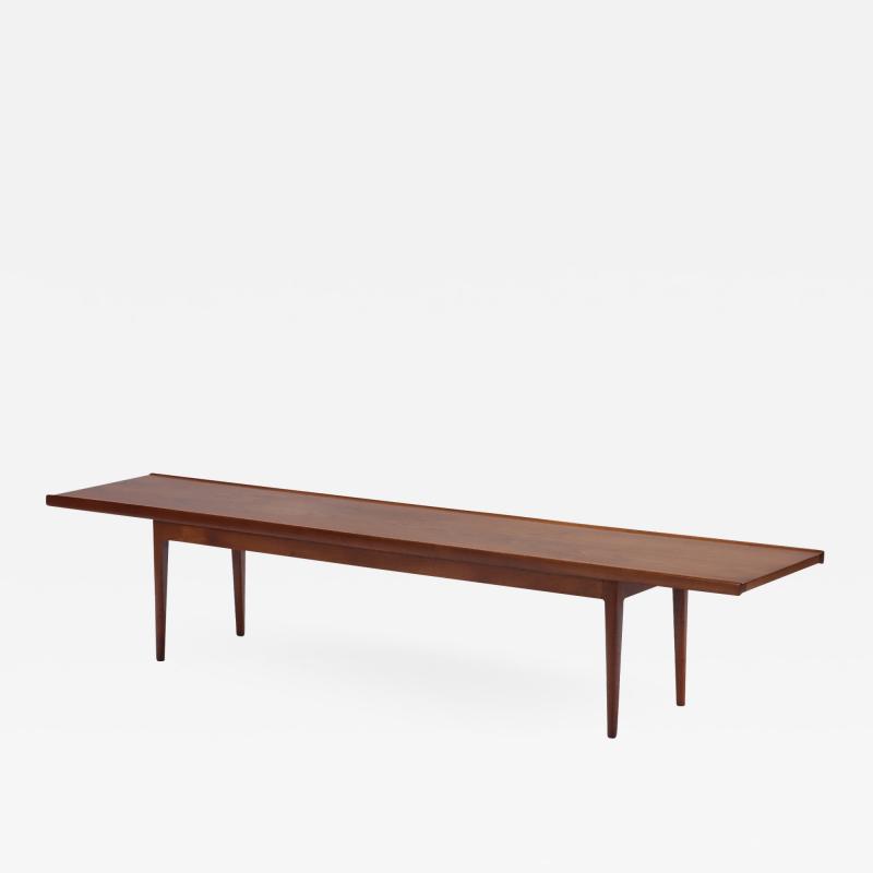  Drexel Drexel Heritage Furniture A Modernist Kipp Steward bench table in walnut 