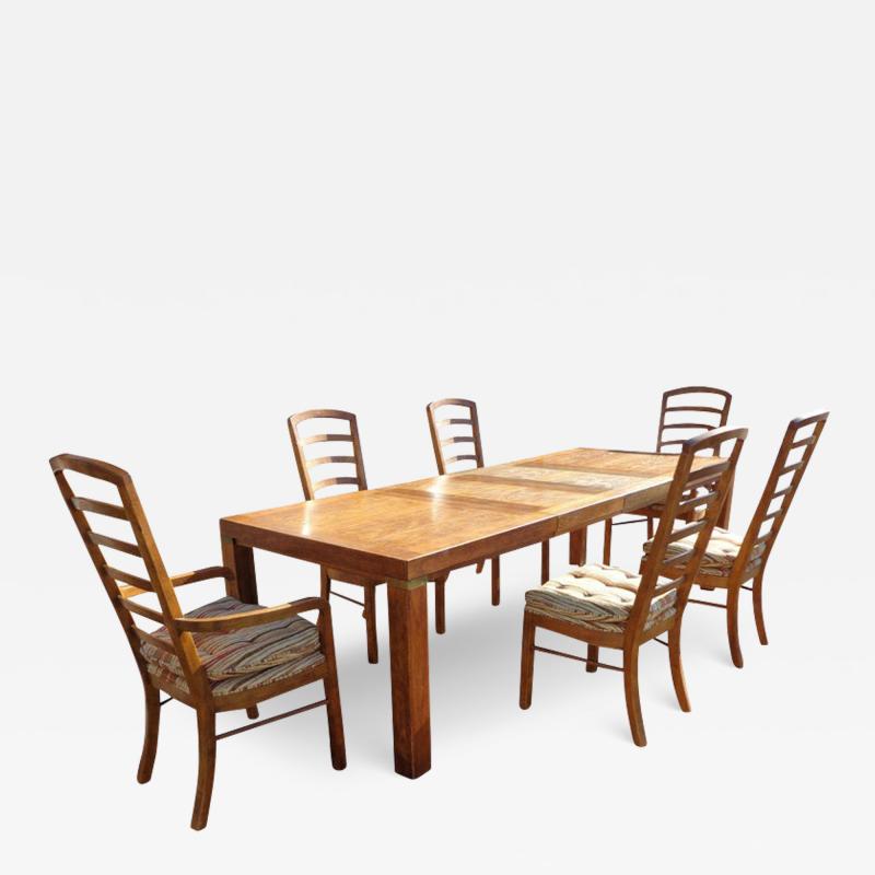  Drexel Drexel Heritage Furniture Set Drexel Woodbriar Extendable Dining Table and 6 Chairs