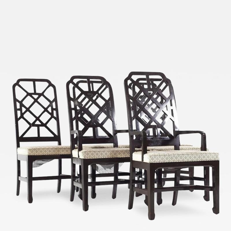  Dunbar Dunbar Mid Century Lattice Back Dining Chairs Set of 6