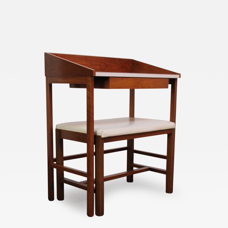  Dunbar Petite Vanity Writing Table with Stool Designed by Edward Wormley for Dunbar