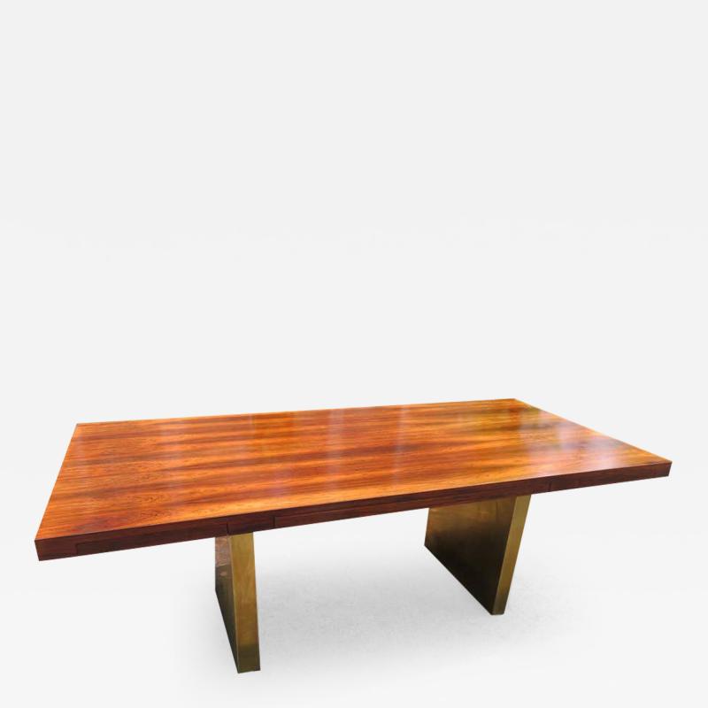  Dunbar Stunning Rare Rosewood and Brass Platform Desk by Roger Sprunger for Dunbar