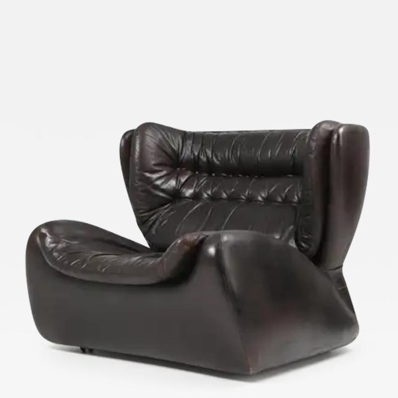  Durlet Pasha Lounge Chairs by Durlet in Dark Chocolate Leather