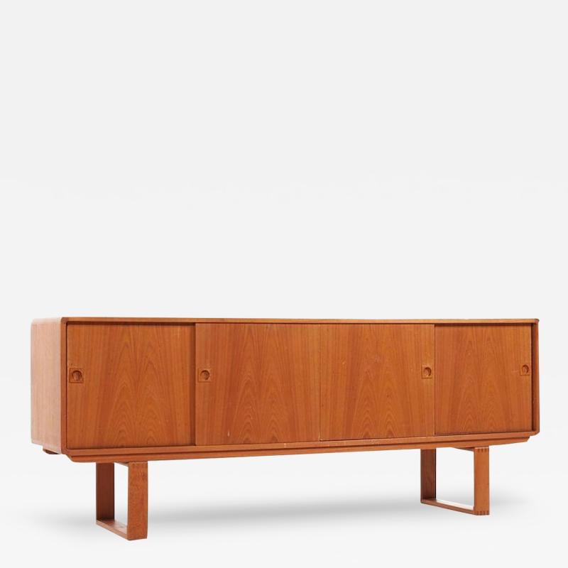  Dyrlund Dyrlund Mid Century Danish Teak Sleigh Leg Credenza