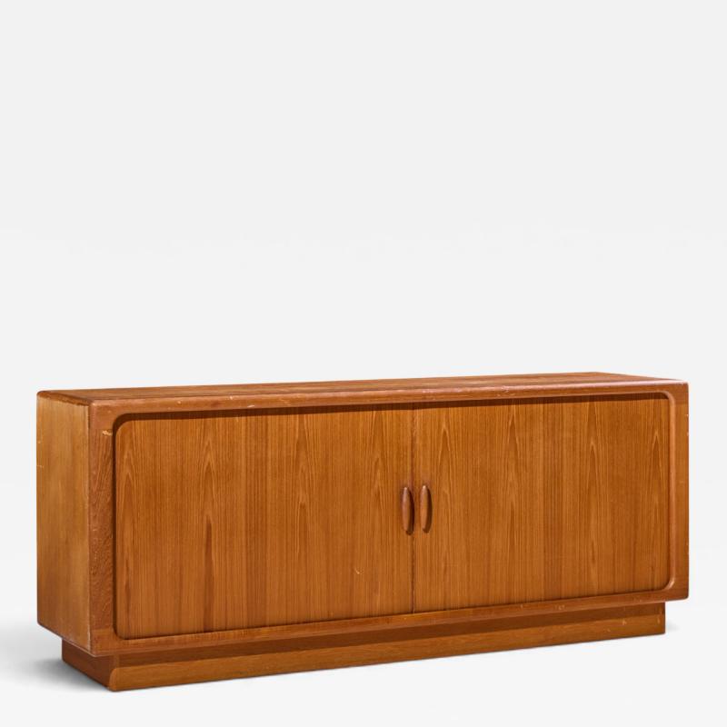  Dyrlund Dyrlund Mid Century Danish Teak Tambour Door Credenza