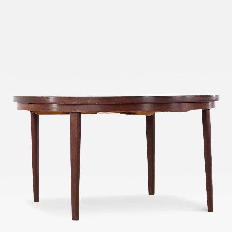  Dyrlund Dyrlund Mid Century Rosewood Lotus Round Expanding Dining Table