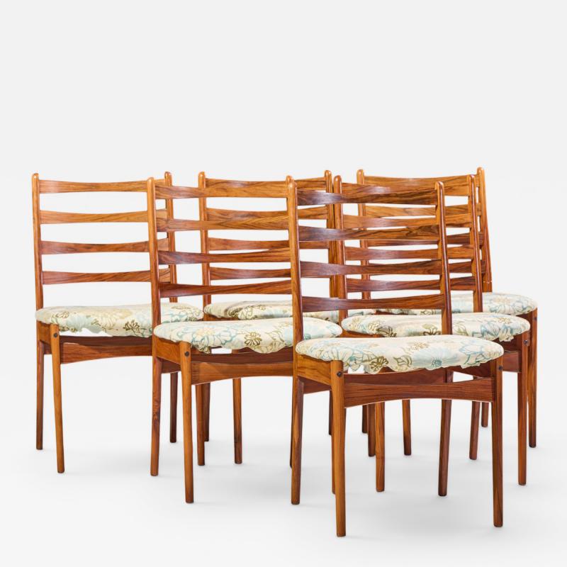  Dyrlund Dyrlund Style Mid Century Rosewood Dining Chairs Set of 6