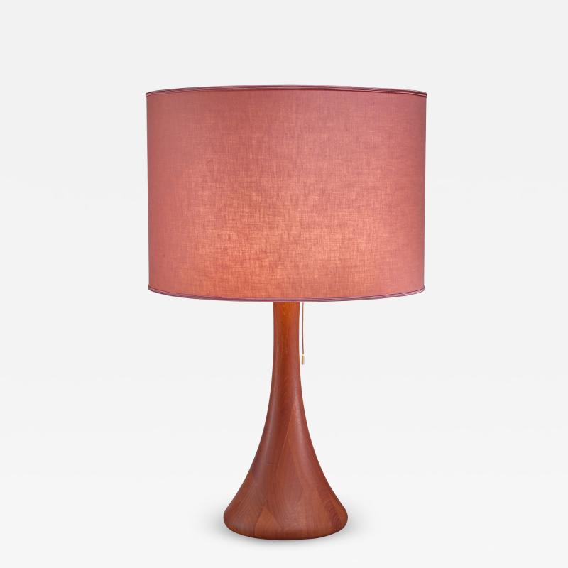  Dyrlund Dyrlund wood table lamp Denmark 1960s