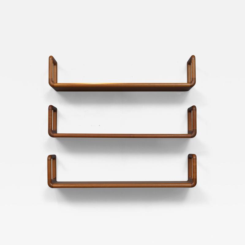  Dyrlund Scandinavian Modern Teak Wall Shelves by Dyrlund