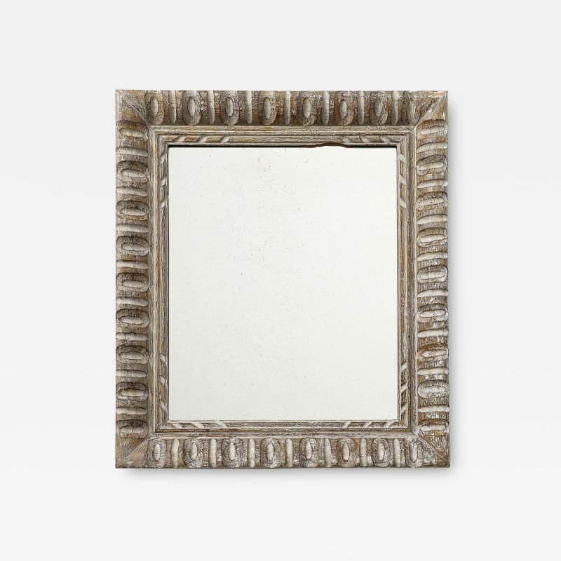  E Bouche Carved Wood Mirror by E Bouche France c 1930