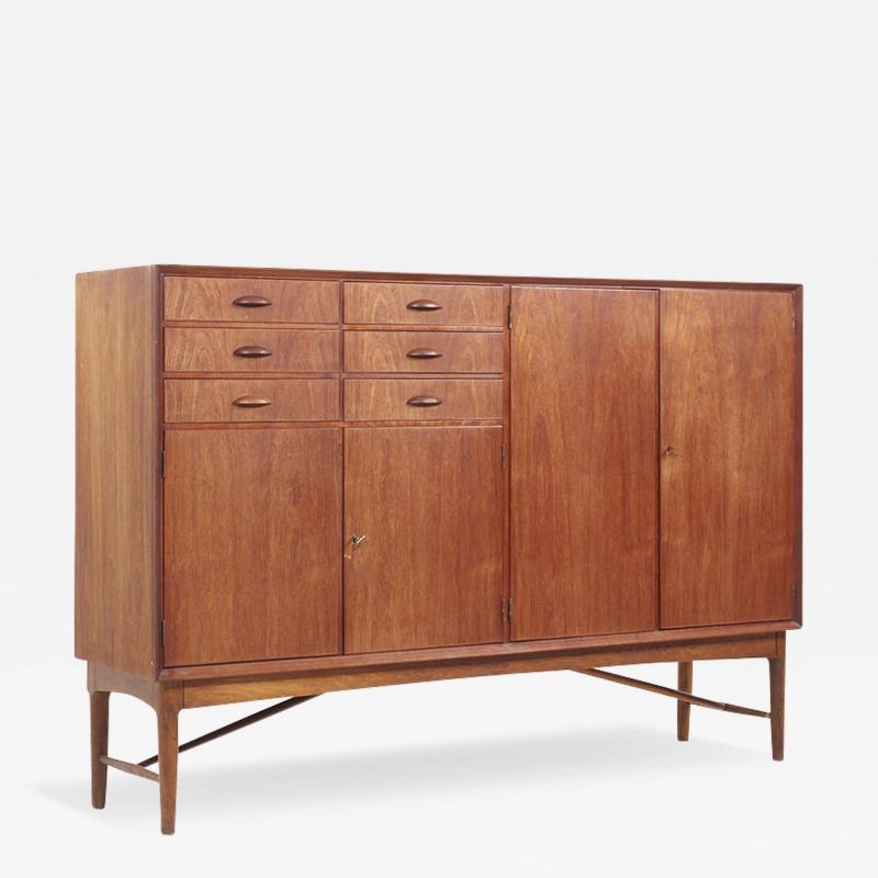  Edvard Valentinsen Edvard Valentinsen Mid Century Danish Teak Tall Credenza