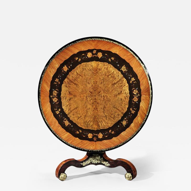  Edward Holmes Baldock AN EXCEPTIONAL 19TH CENTURY EDWARD HOLMES BALDOCK MARQUETRY CENTRE TABLE