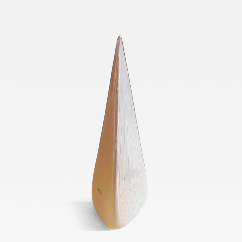  Effetre International Effetre International Vetri Murano Striped Pyramidal Table Lamp by Lino Tagliapi