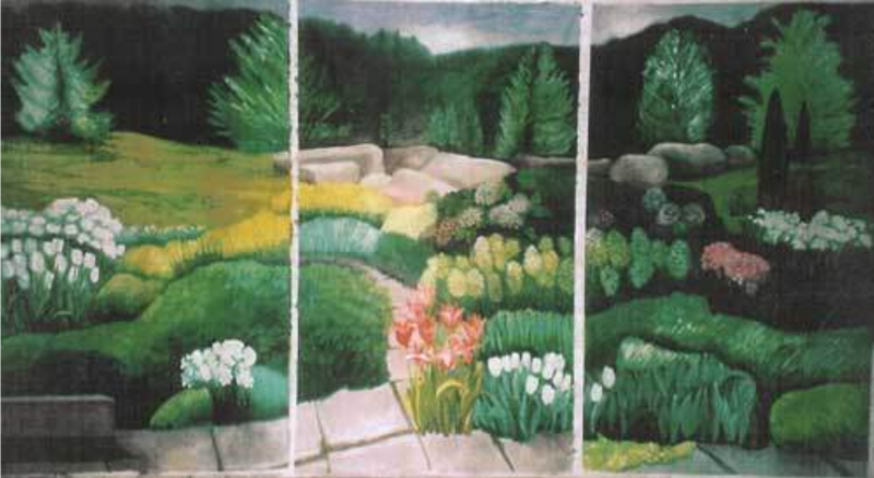  Ellen Sinel Flowering Garden Triptych ca 2002