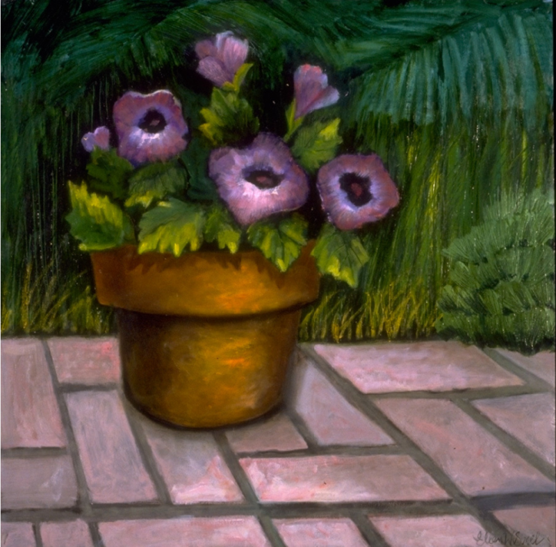  Ellen Sinel Purple Petunias 1993