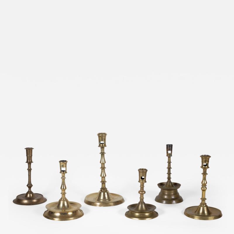  Elliott Grace Snyder Fine Selection of 15th and 16th Century Brass Candlesticks