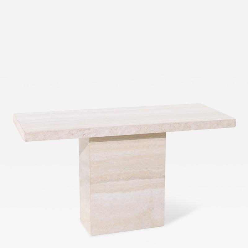  Ello Furniture Co Ello Style Mid Century Travertine Console Table