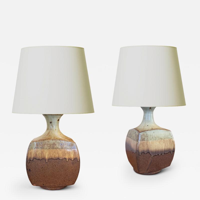  Enna Pottery Pair of Table Lamps by Enna Pottery