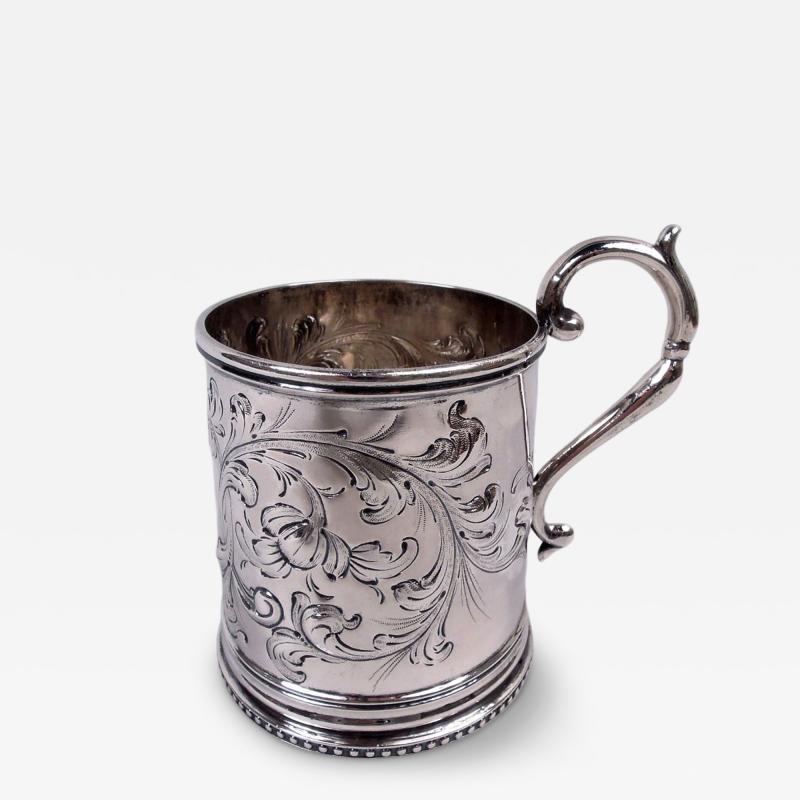  Eoff Shepard Eoff Shepard New York Victorian Classical Coin Silver Baby Cup