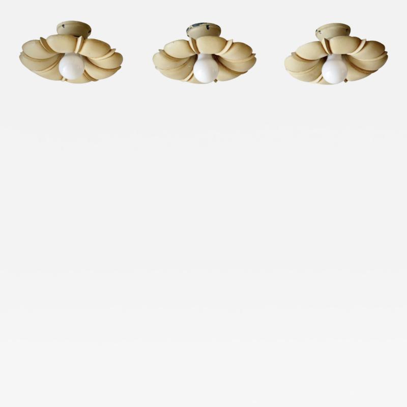  Erik Tidstrand Rare set of 3 flush mount ceiling or wall lights by Erik Tidstrand
