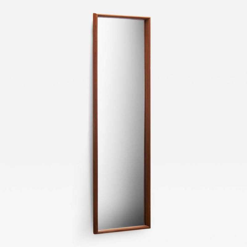  Eriksm la Mid Century Modern Solid Wood Mirror by Eriksm laglas Sweden ca 1950s