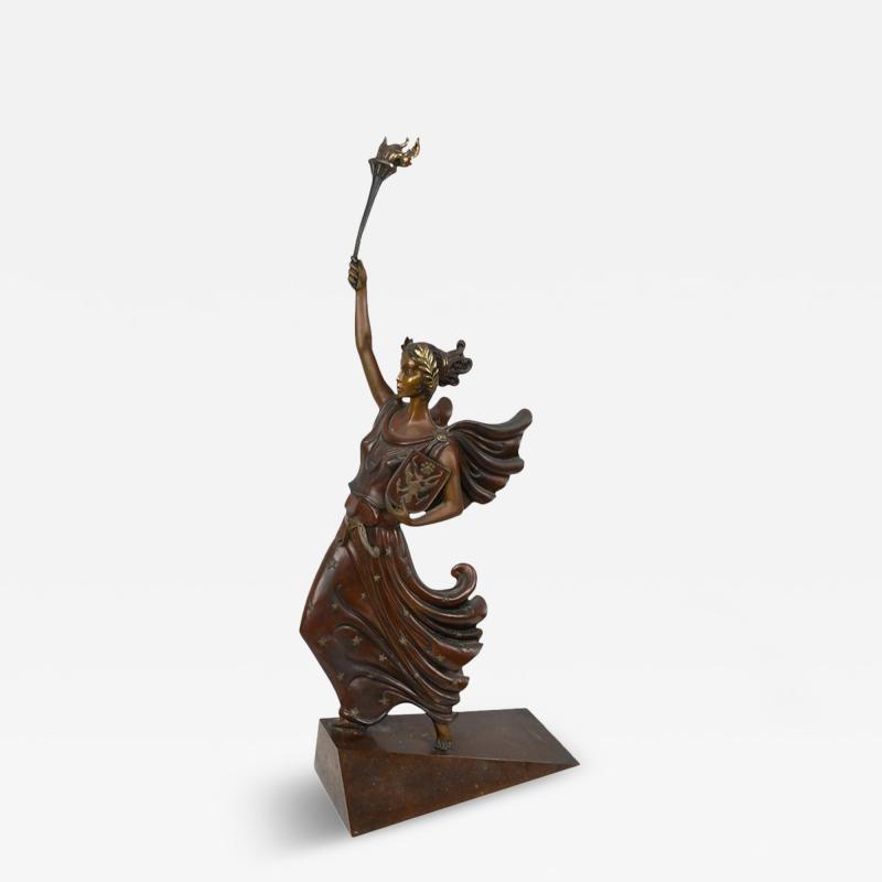  Ert Erte Bronze Liberty Fearless and Free Bronze on Patina
