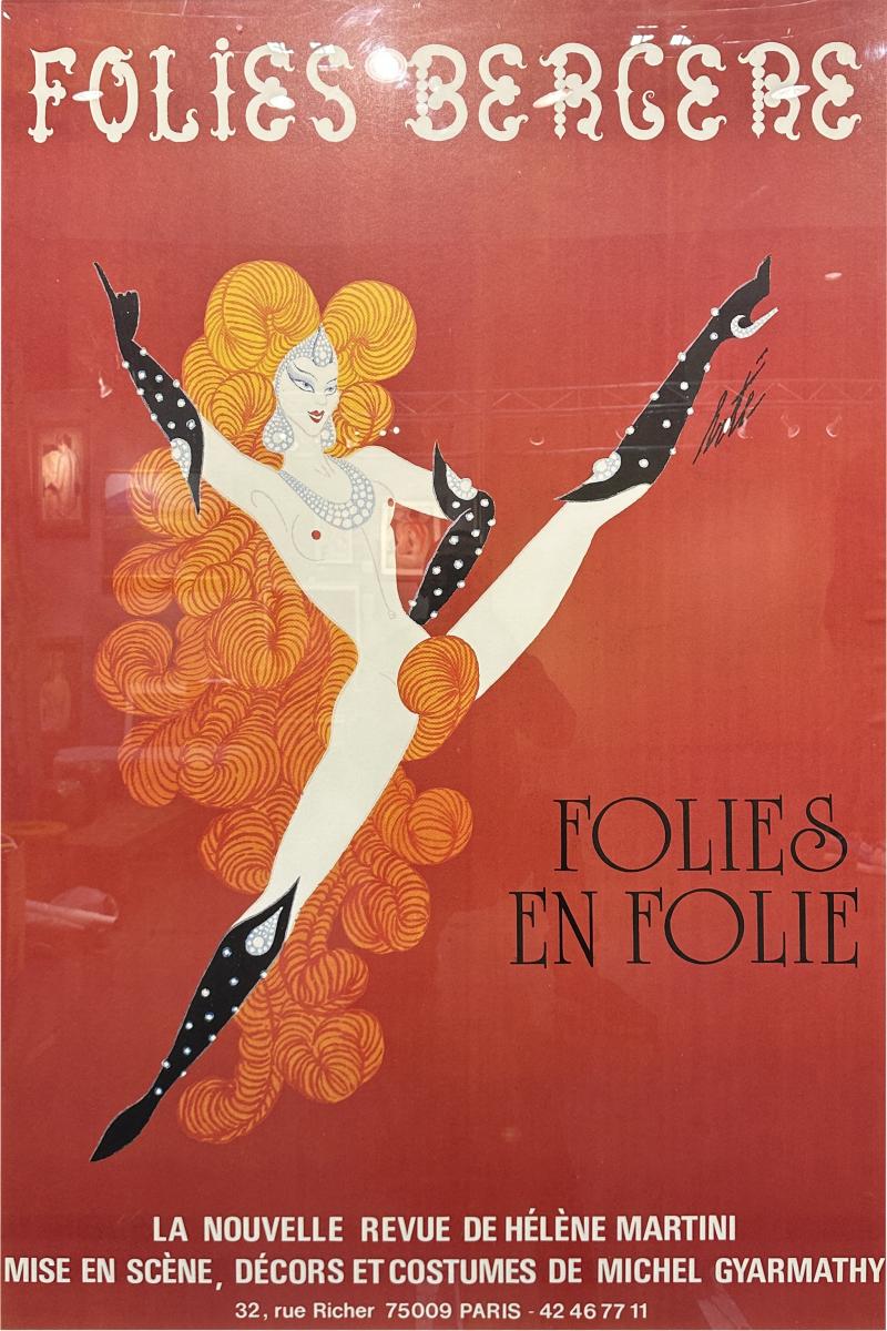  Ert Folies Bergere Framed Poster by ERTE