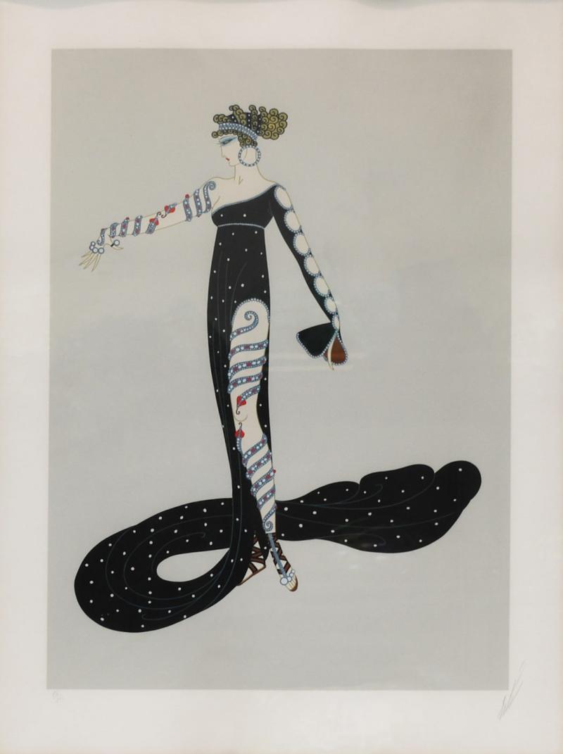  Ert La Merveilleuse Serigraph by Erte Framed 